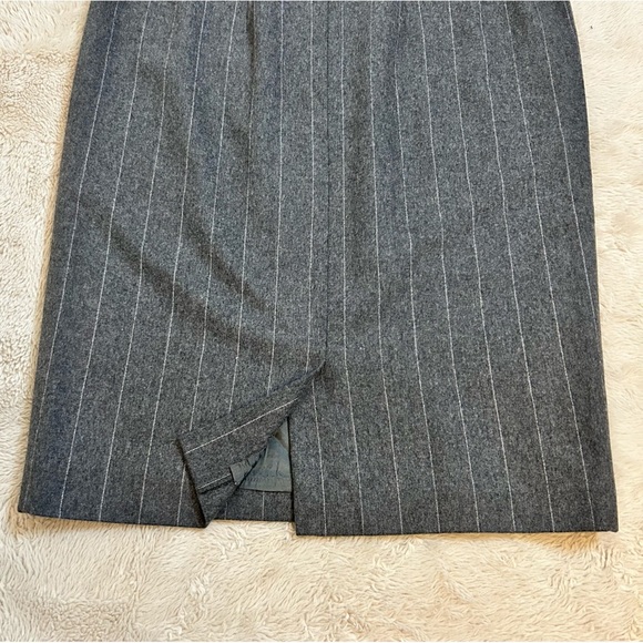 Hauber made in Germany | Woolmark Blend Gray Pinstripe Pencil Skirt Size 14 - Picture 12 of 12
